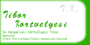 tibor kortvelyesi business card