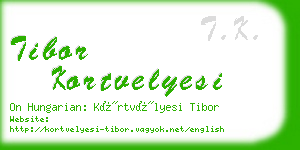 tibor kortvelyesi business card